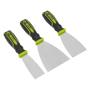 Sealey S0609 3 Piece Soft Grip Stainless Steel Scraper Set