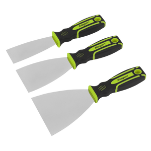 Sealey S0609 3 Piece Soft Grip Stainless Steel Scraper Set