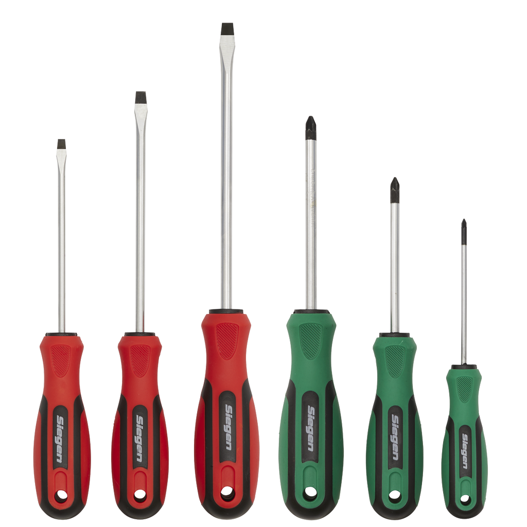 Siegen Soft Grip Screwdriver Set 6pc