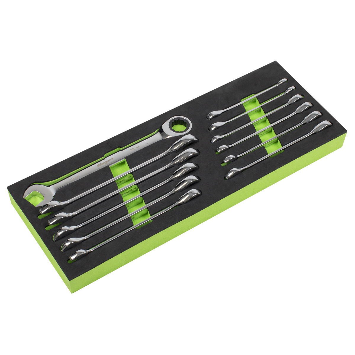 Siegen Ratchet Combination Spanner Set 12pc