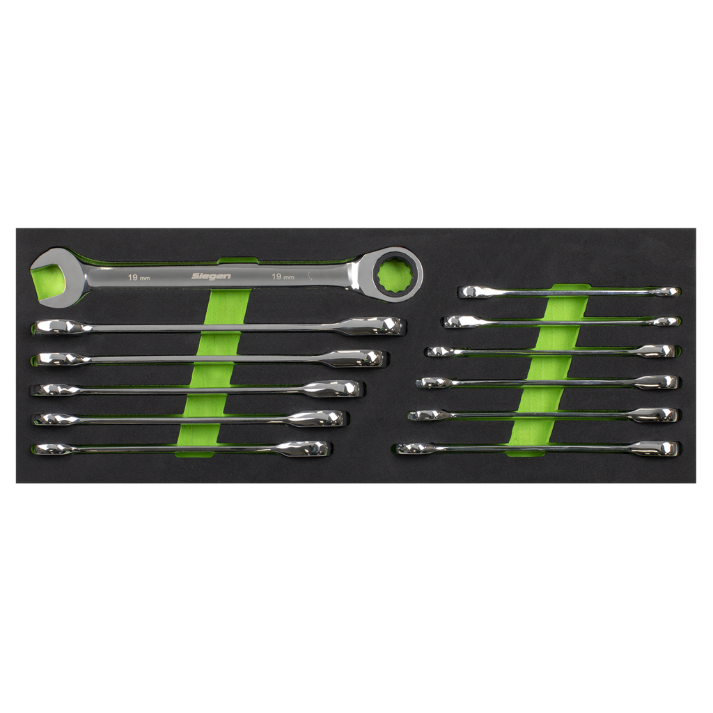 Siegen Ratchet Combination Spanner Set 12pc