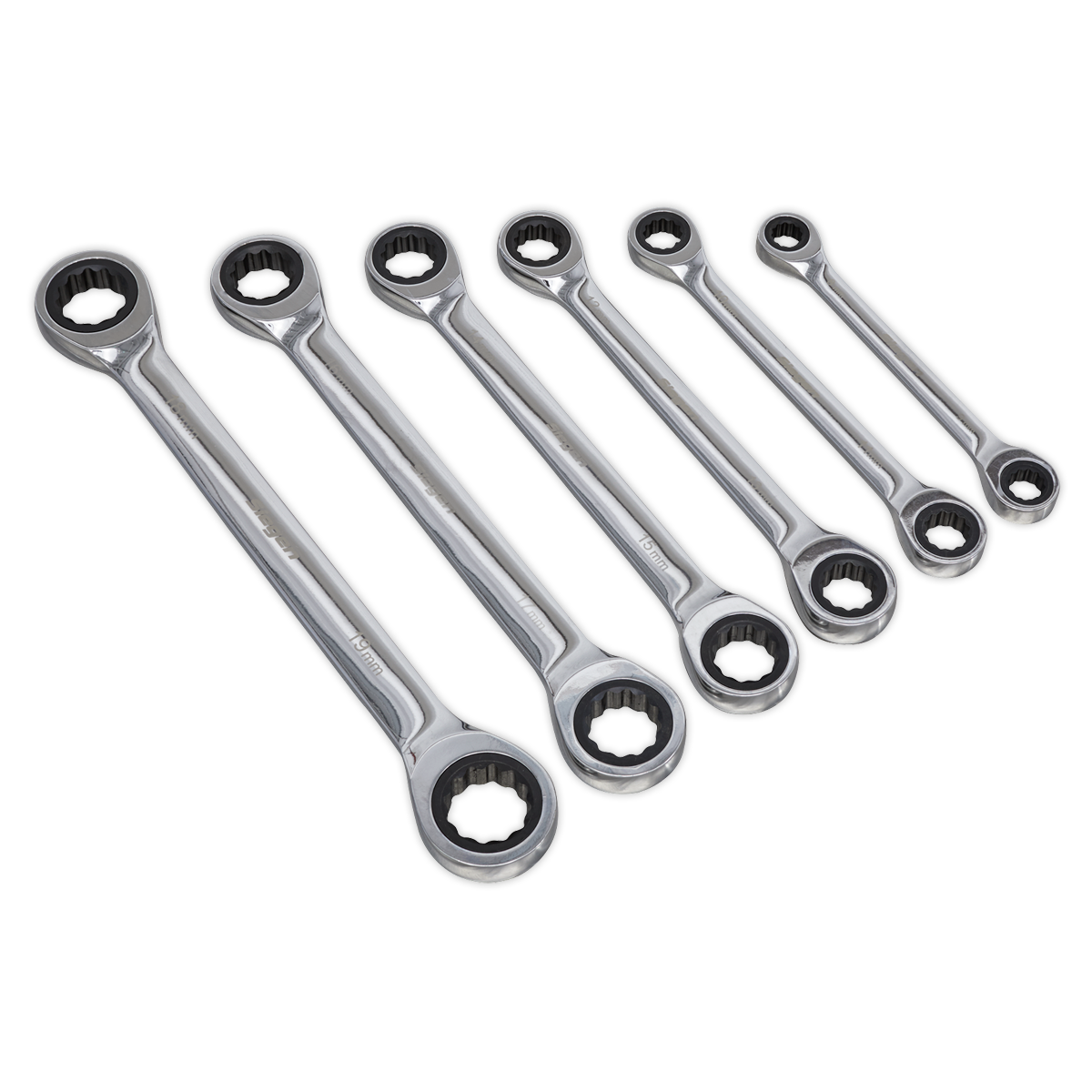 Siegen Double End Ratchet Ring Spanner Set 6pc