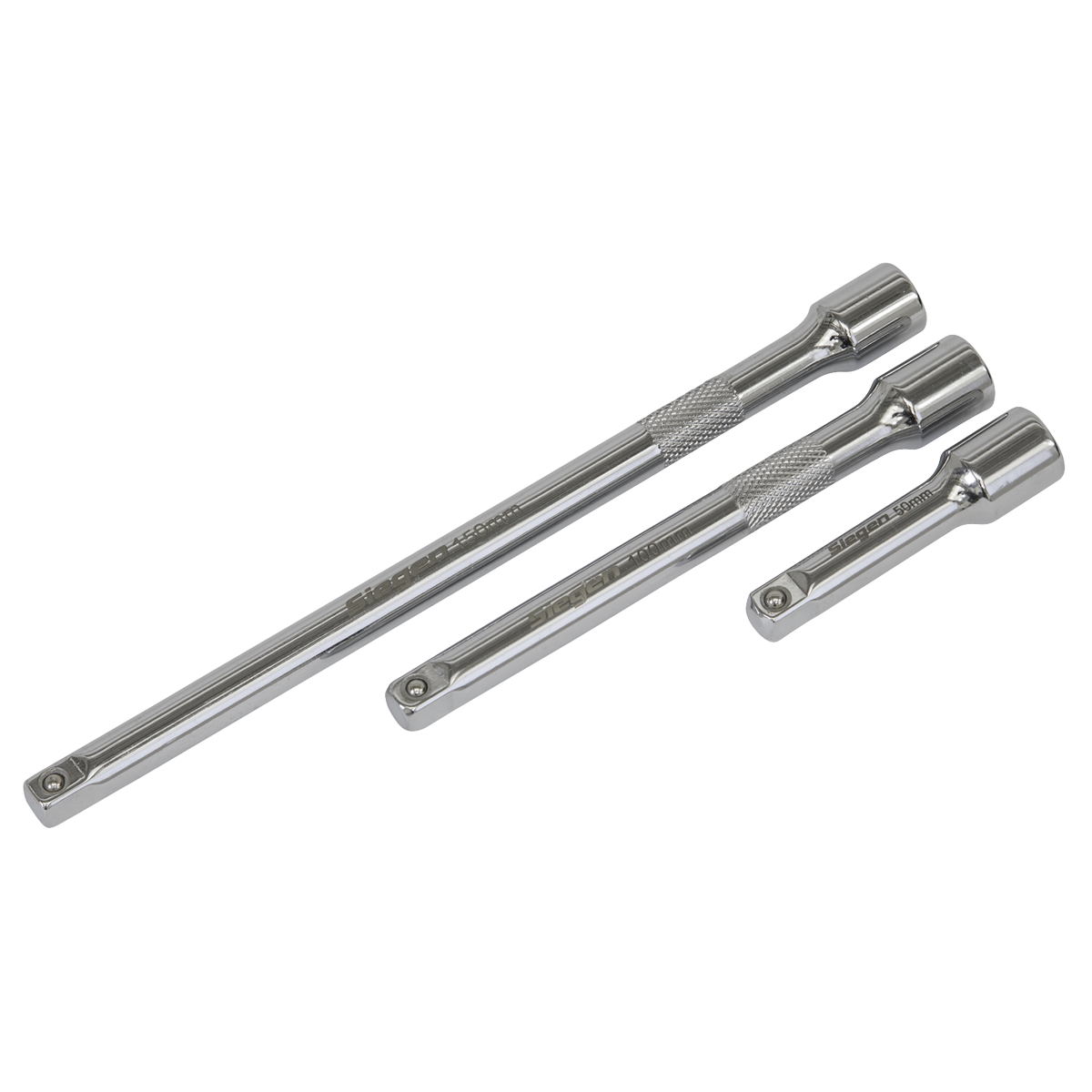 Siegen Extension Bar Set 1/4"Sq Drive 3pc
