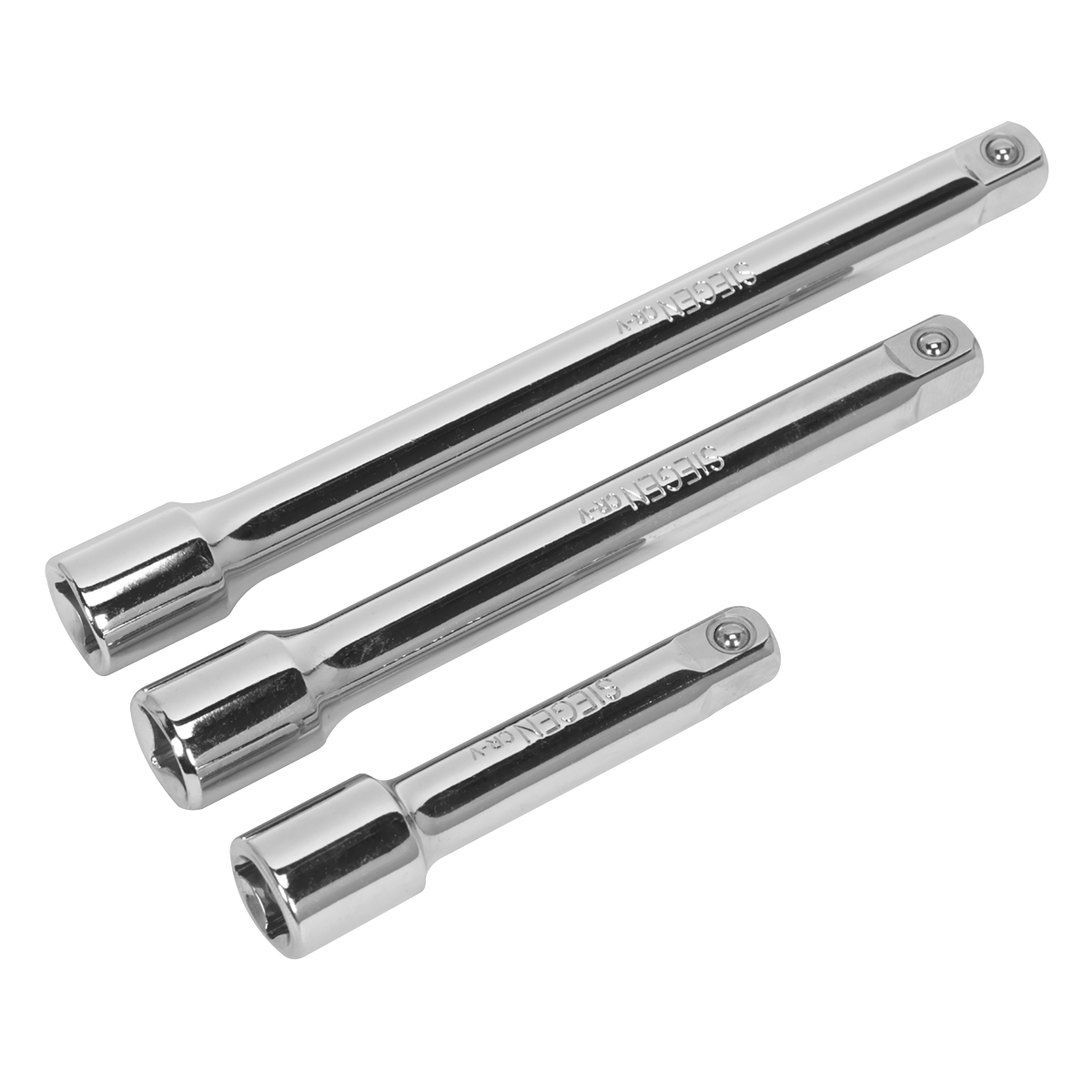 Siegen Extension Bar Set 3/8"Sq Drive 3pc