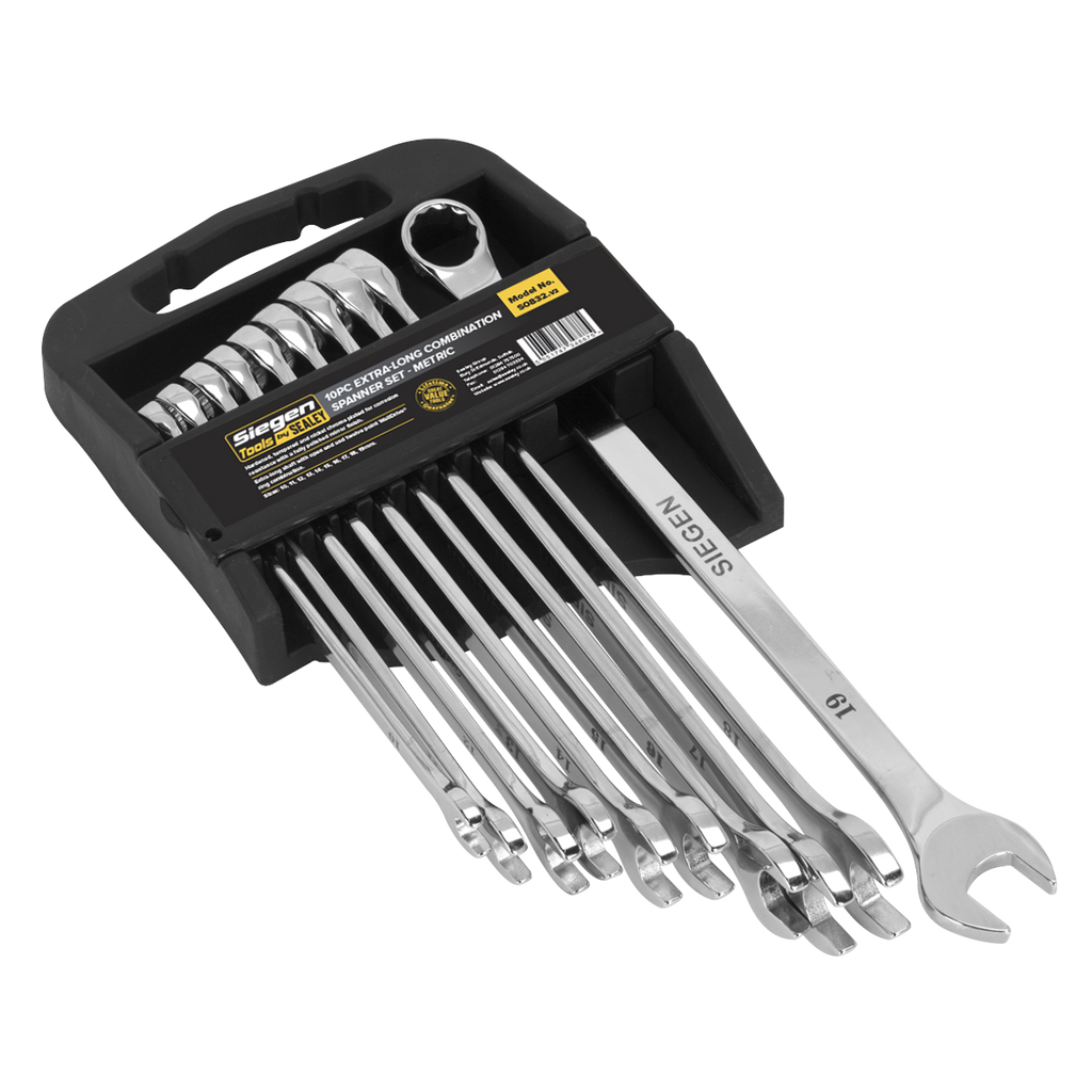 Siegen Extra-Long Combination Spanner Set 10pc