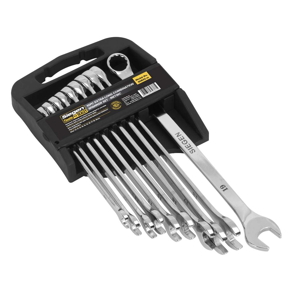 Siegen Extra-Long Combination Spanner Set 10pc