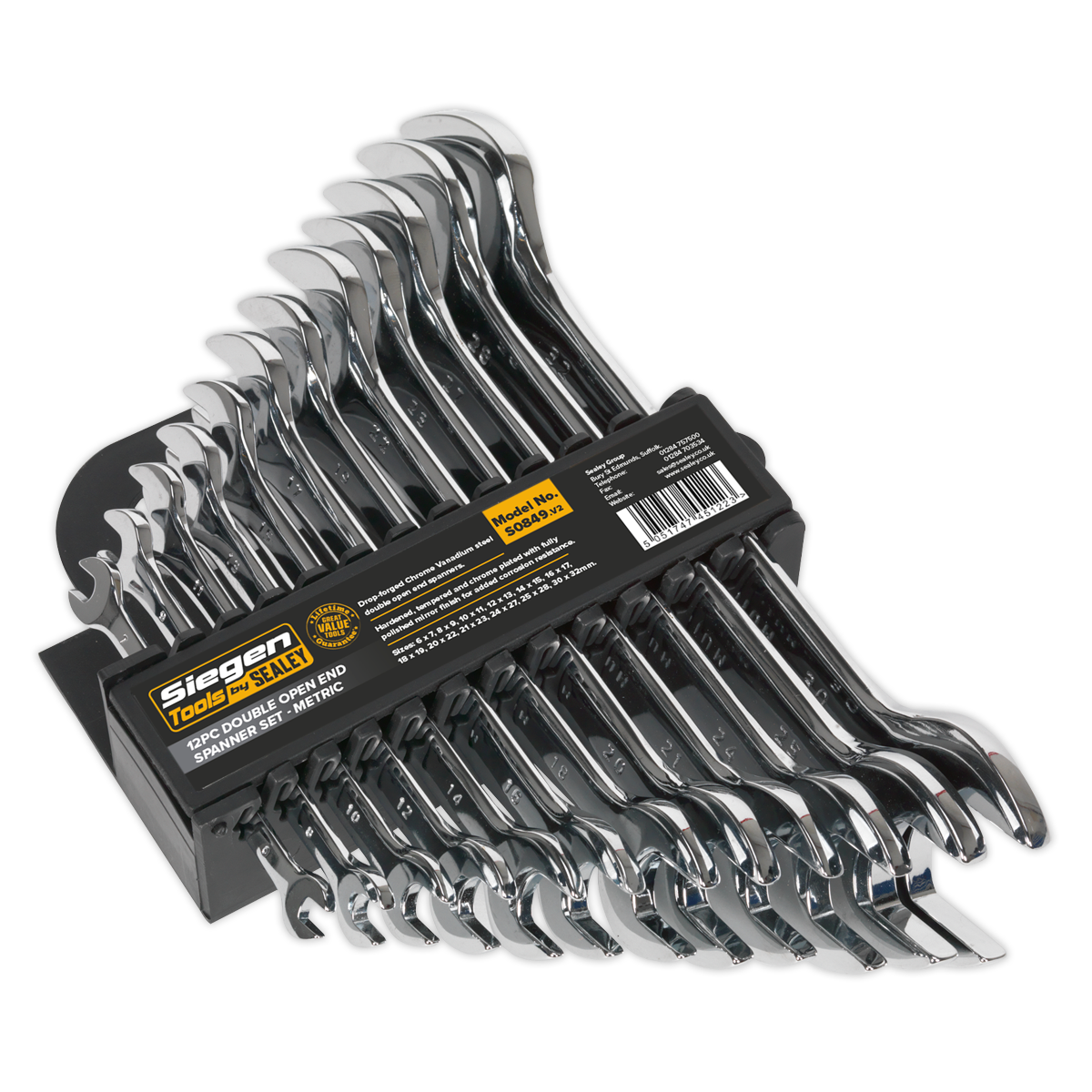 Siegen Double Open-End Spanner Set 12pc