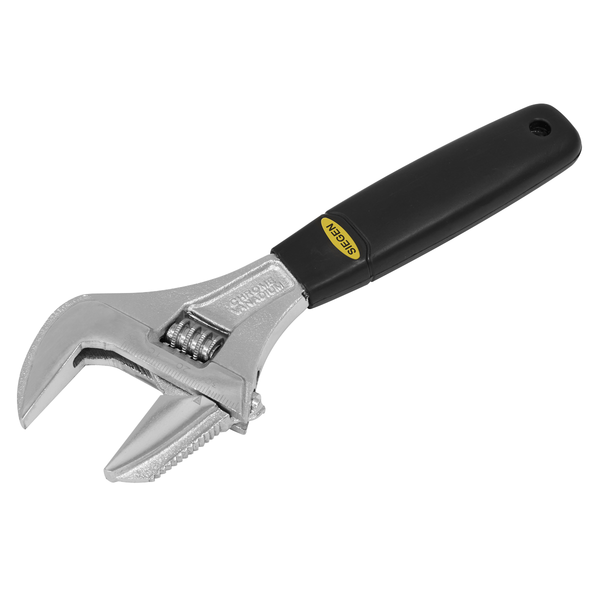 Siegen Adjustable Wrench with Extra-Wide Jaw Capacity 200mm