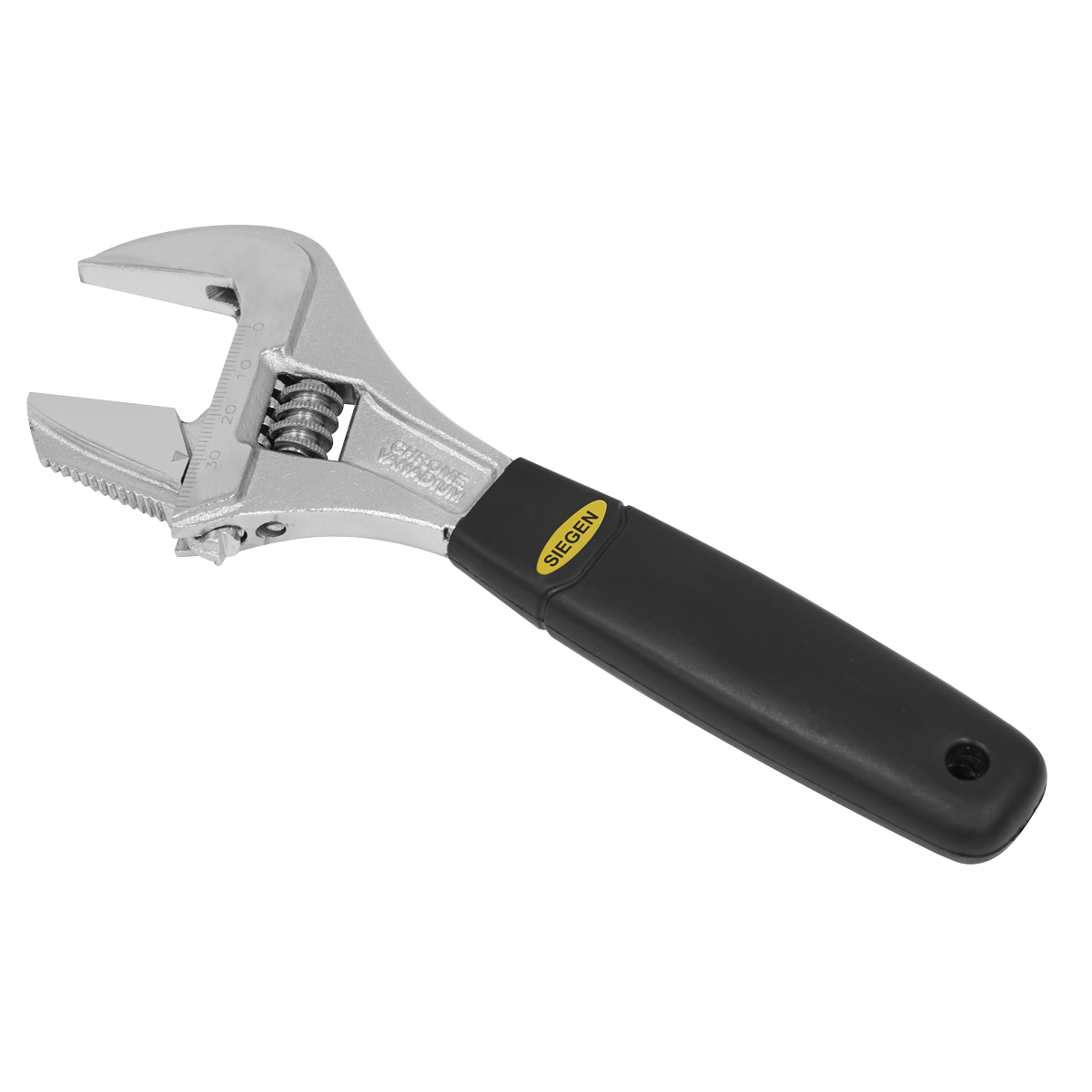 Siegen Adjustable Wrench with Extra-Wide Jaw Capacity 200mm