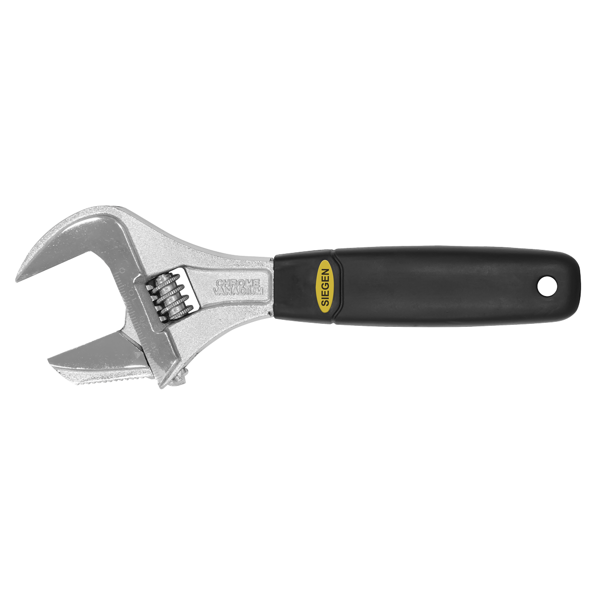 Siegen Adjustable Wrench with Extra-Wide Jaw Capacity 200mm