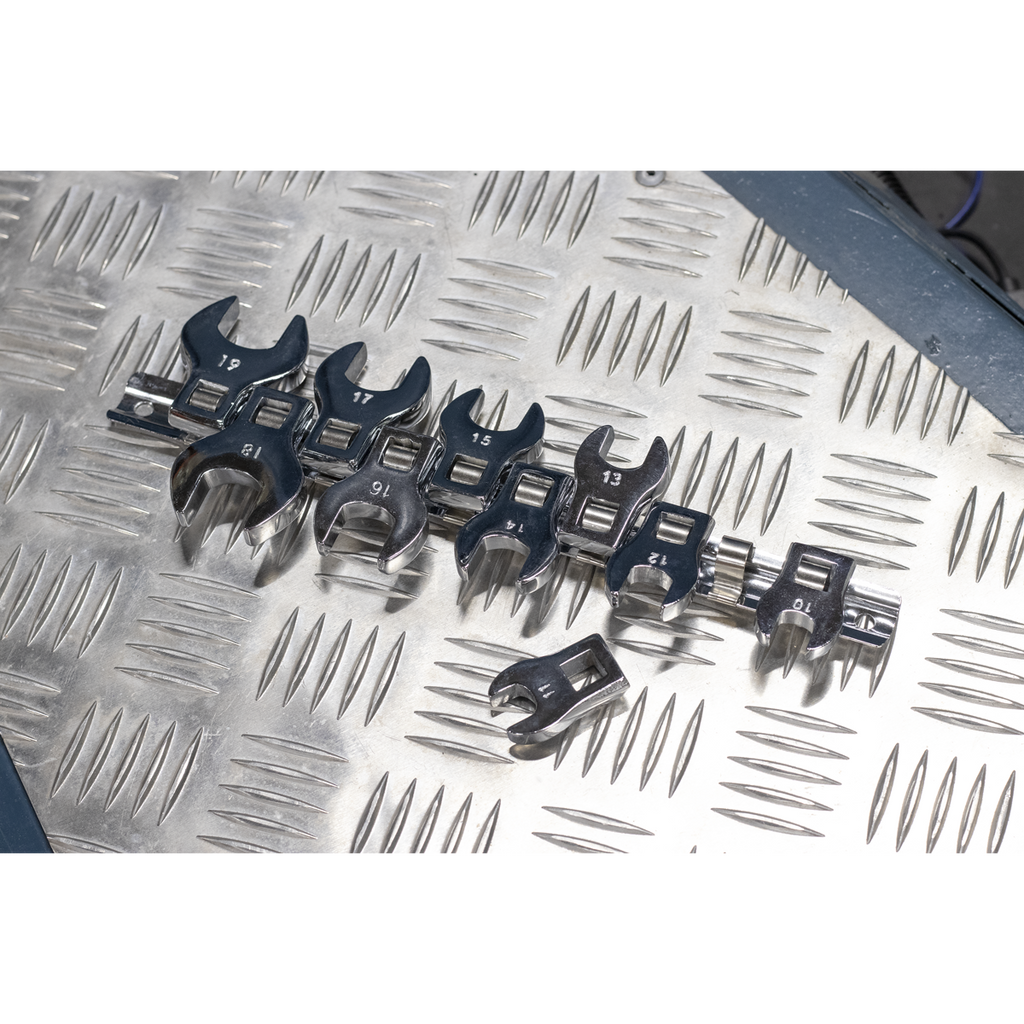 Siegen Crow's Foot Open-End Spanner Set 3/8"Sq Drive 10pc