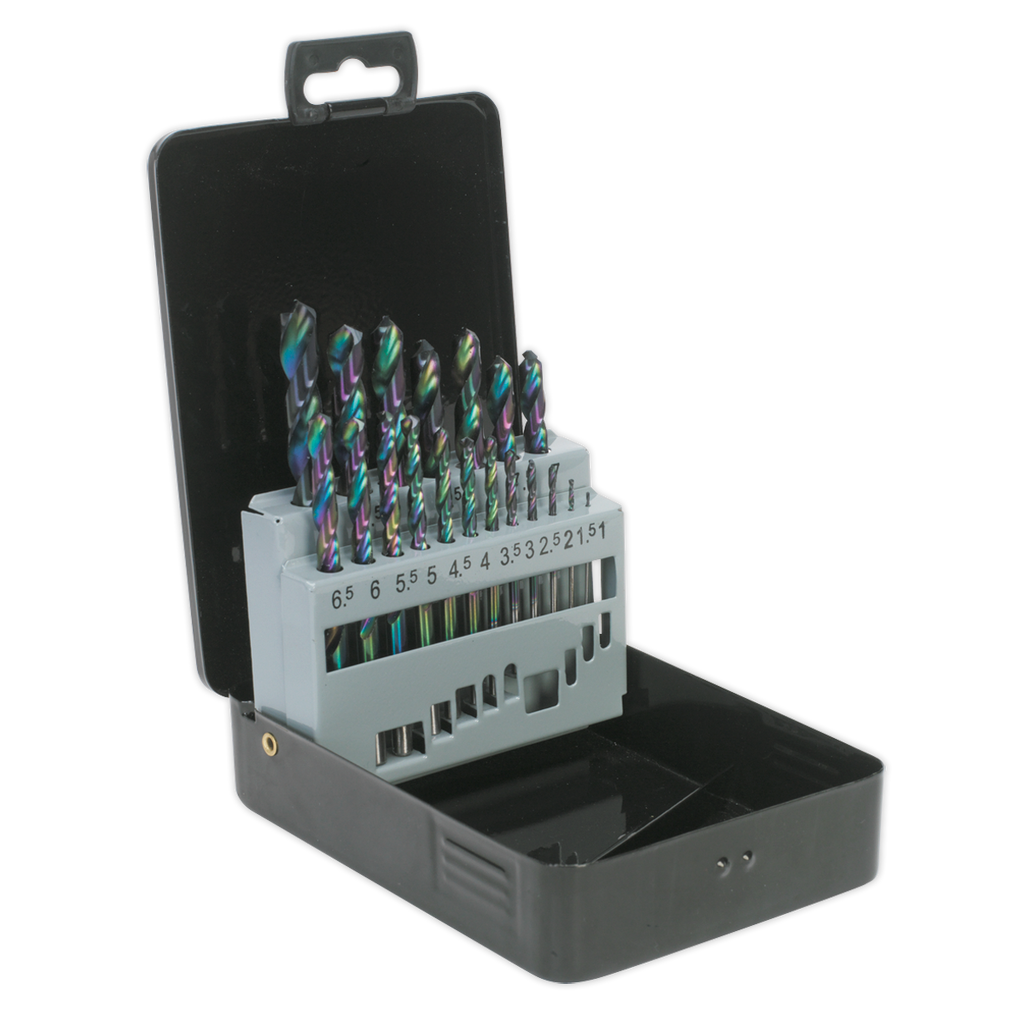 Siegen HSS Edge Ground Drill Bit Set 19pc - DIN 338