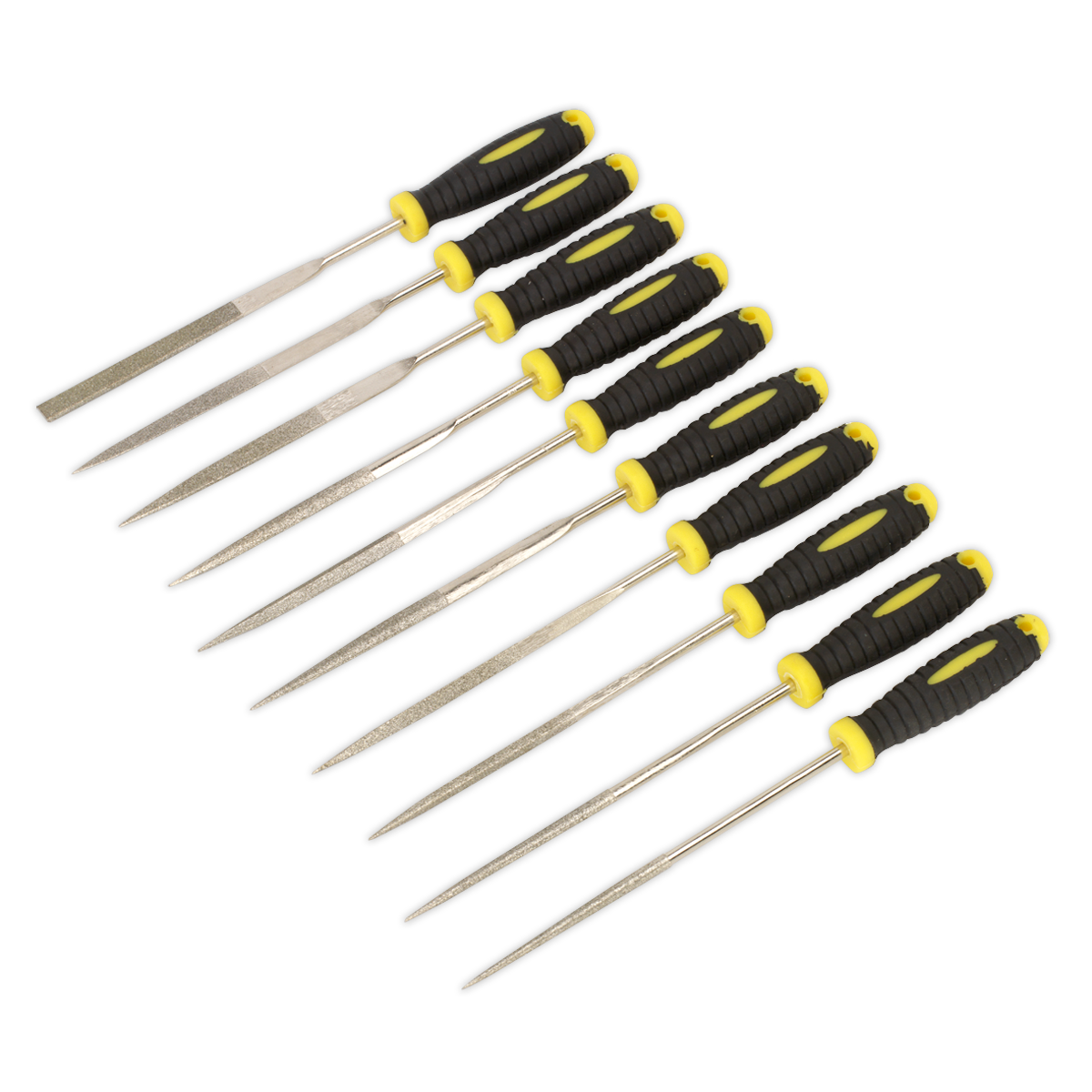 Siegen Diamond Needle File Set 100mm 10pc