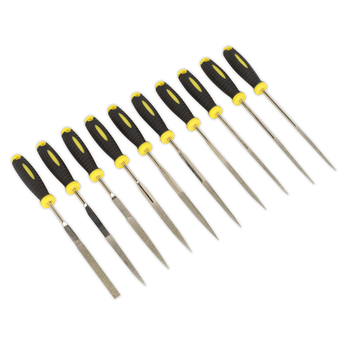 Siegen Diamond Needle File Set 100mm 10pc
