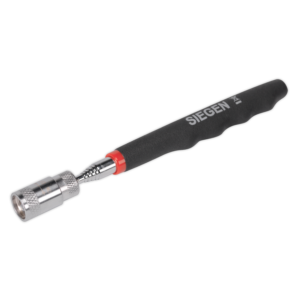 Siegen Heavy-Duty Magnetic Pick-Up Tool with LED 3.6kg Capac