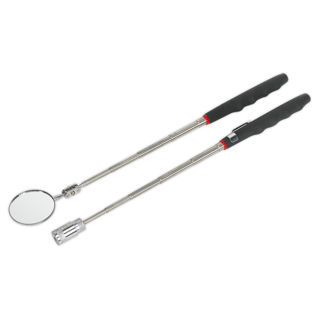 Siegen Telescopic Magnetic LED Pick-Up Tool & Inspection Mir