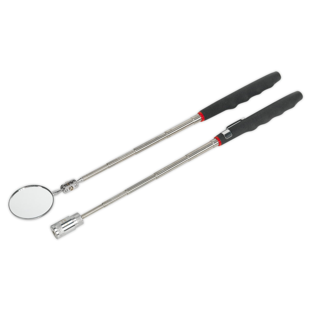 Siegen Telescopic Magnetic LED Pick-Up Tool & Inspection Mirror Set 2pc