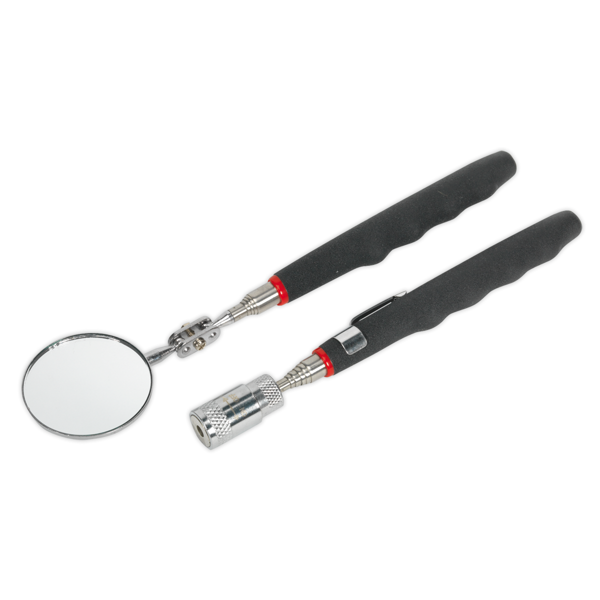 Siegen Telescopic Magnetic LED Pick-Up Tool & Inspection Mirror Set 2pc