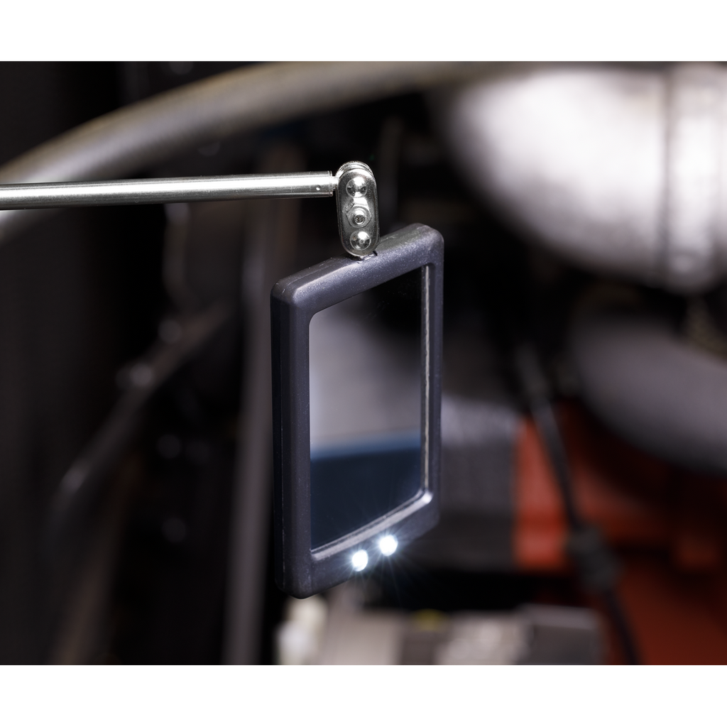 Siegen Telescopic Inspection Mirror with 2 LEDs 52 x 83mm