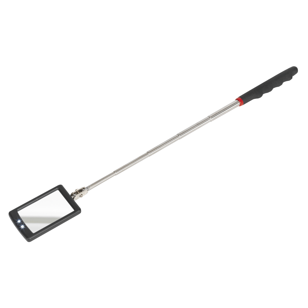 Siegen Telescopic Inspection Mirror with 2 LEDs 52 x 83mm
