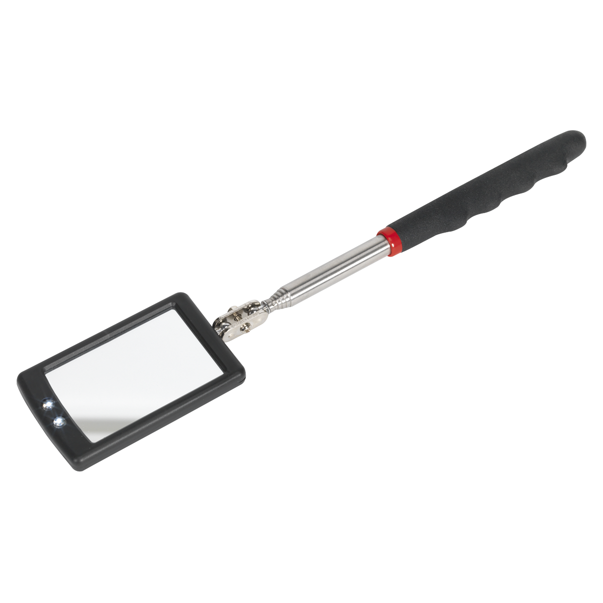 Siegen Telescopic Inspection Mirror with 2 LEDs 52 x 83mm