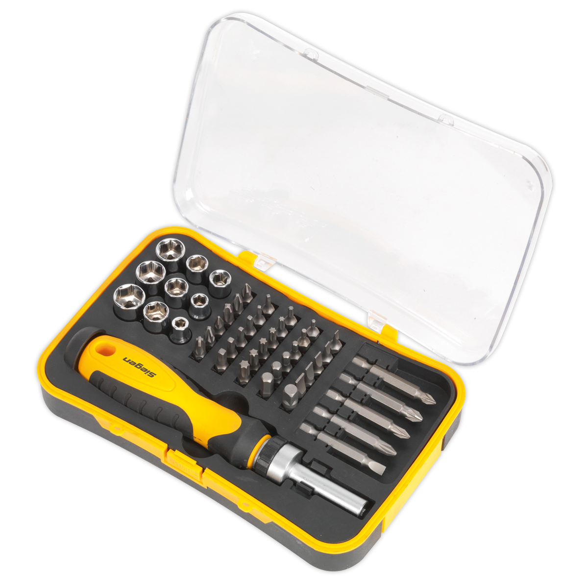 Siegen Ratchet Screwdriver Socket & Bit Set 45pc