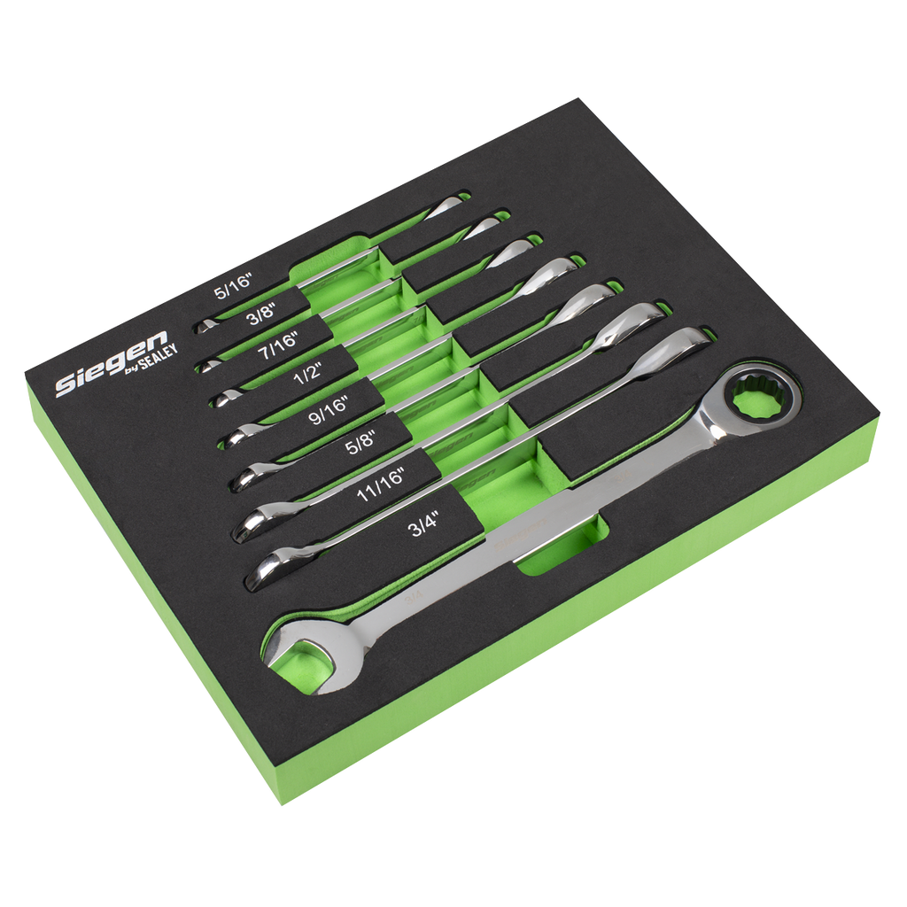 Siegen Imperial Combination Ratchet Spanner Set 8pc