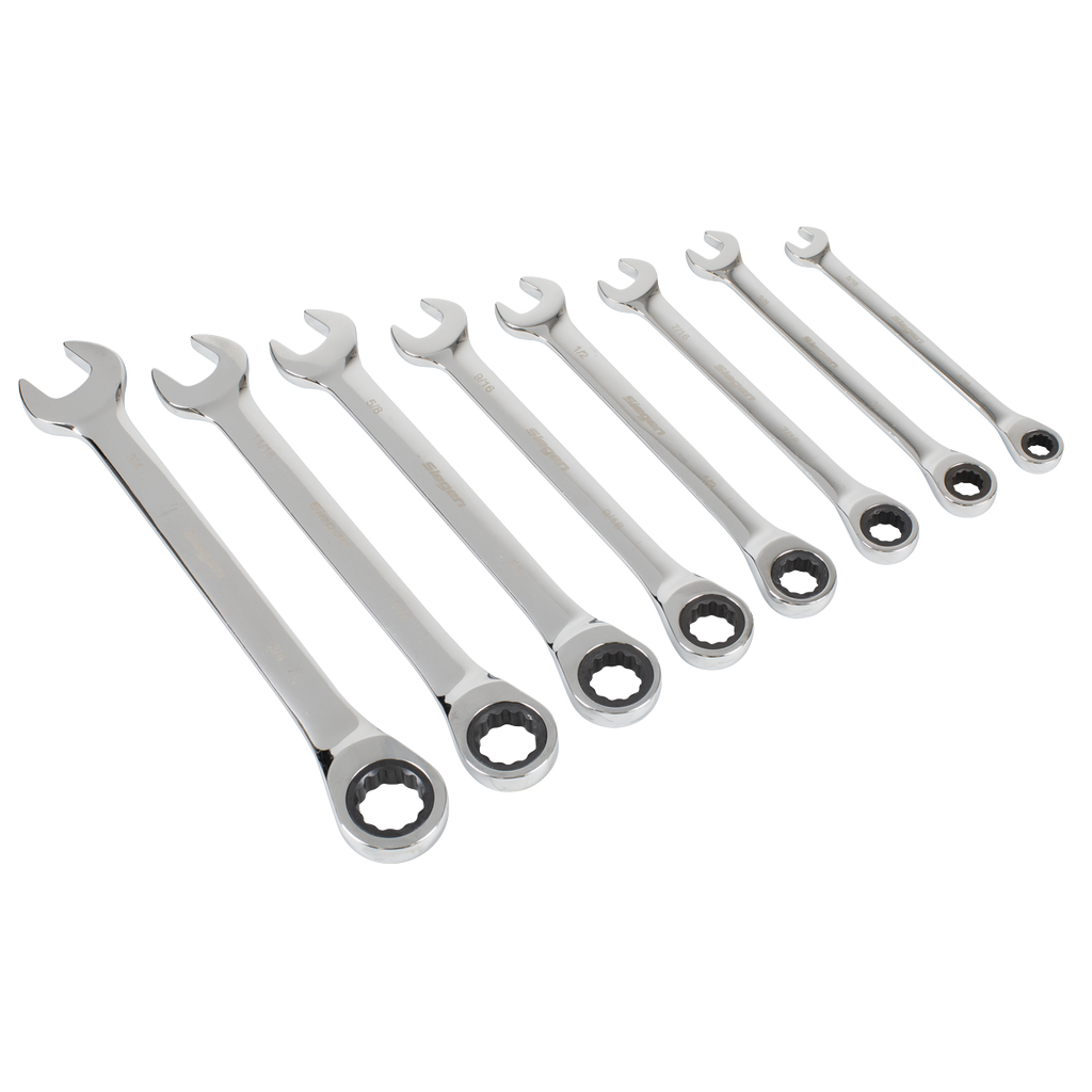 Siegen Imperial Combination Ratchet Spanner Set 8pc