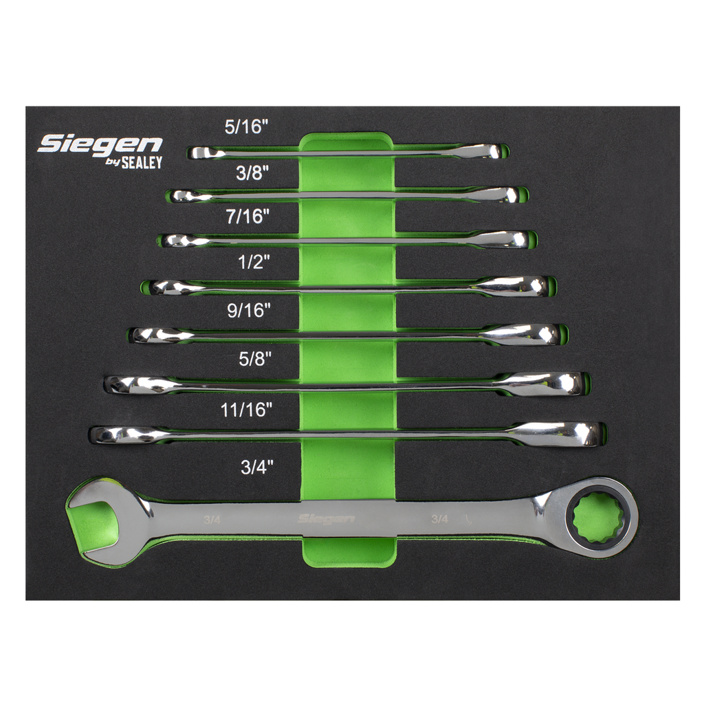 Siegen Imperial Combination Ratchet Spanner Set 8pc