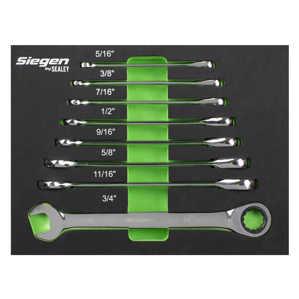 Siegen Imperial Combination Ratchet Spanner Set 8pc