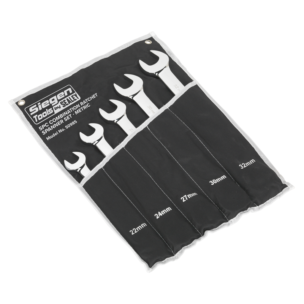 Siegen Combination Ratchet Spanner Set 5pc