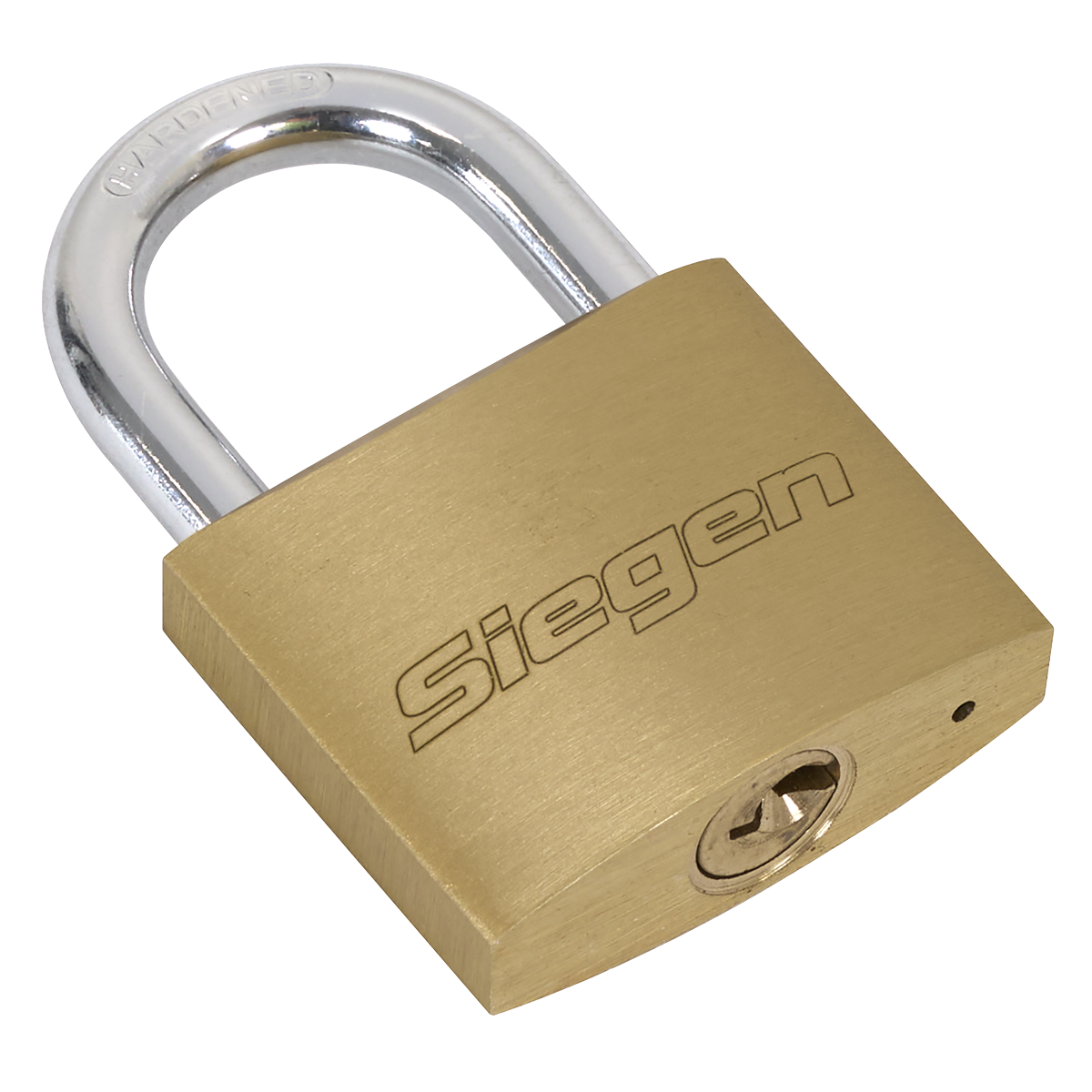 Siegen Brass Body Padlock with Brass Cylinder Keyed Alike -