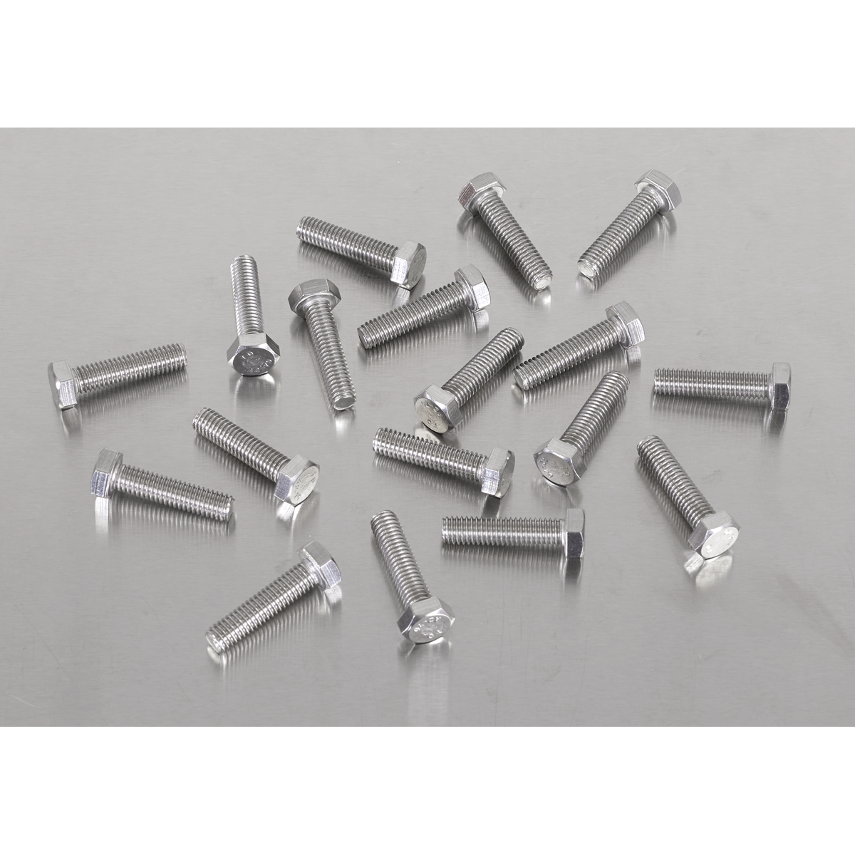 Stainless Steel Set Screw M6 x 25mm 1mm Pitch, DIN 933 - Pack of 50