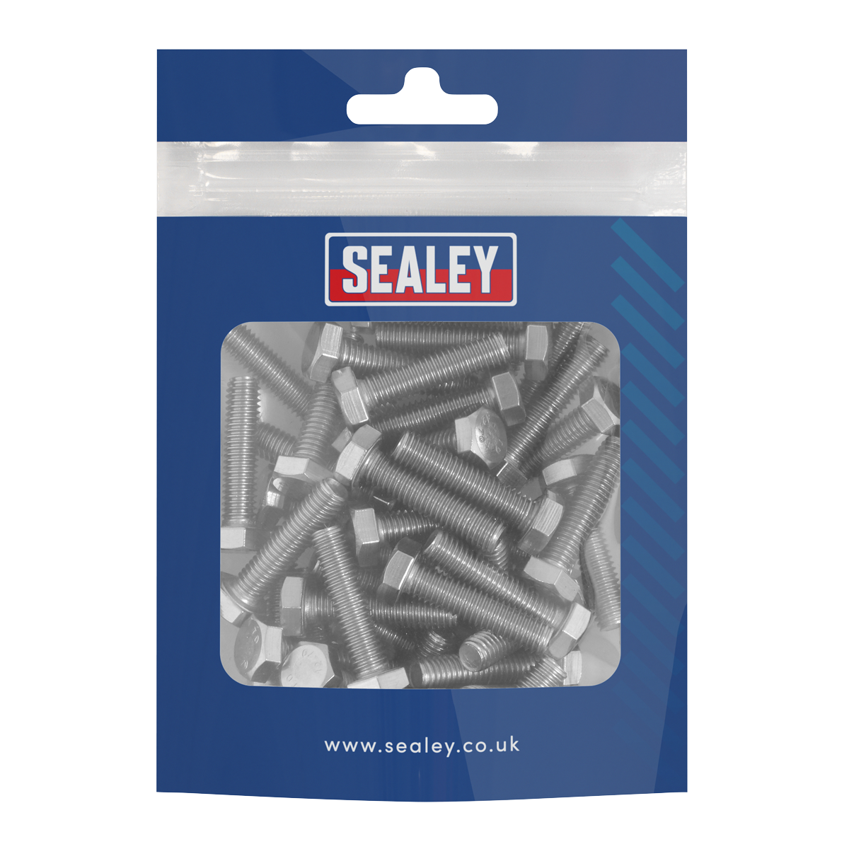 Stainless Steel Set Screw M6 x 25mm 1mm Pitch, DIN 933 - Pack of 50