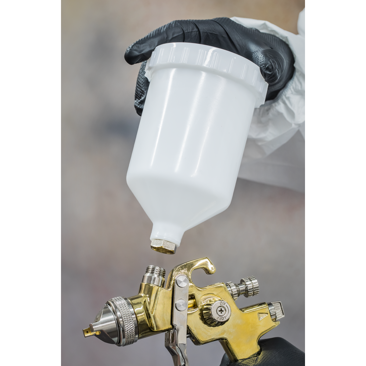 Gold Series Gravity Feed Spray Gun 1.4mm Set-Up