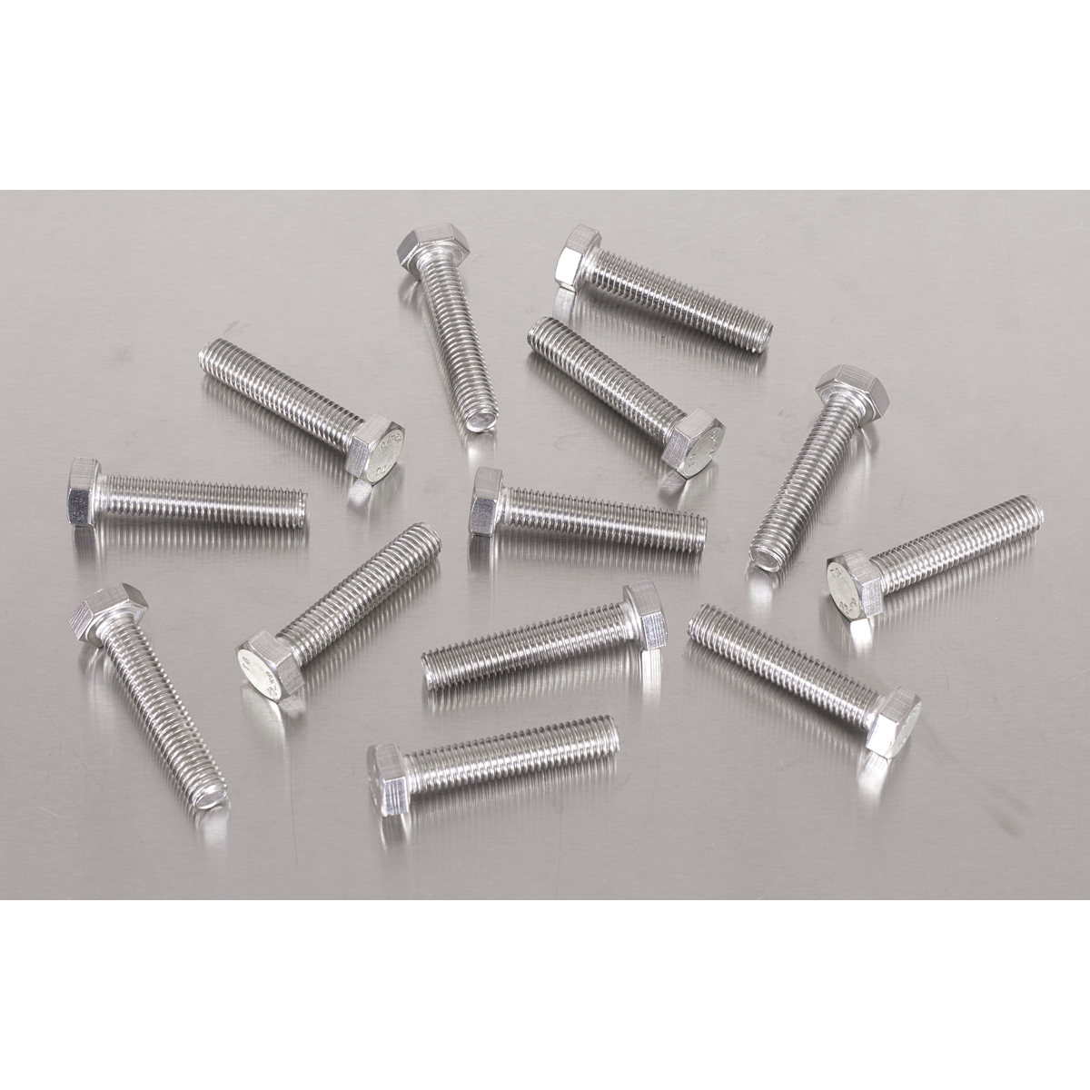 Stainless Steel Set Screw M8 x 1.25 Pitch, DIN 933 - Pack of