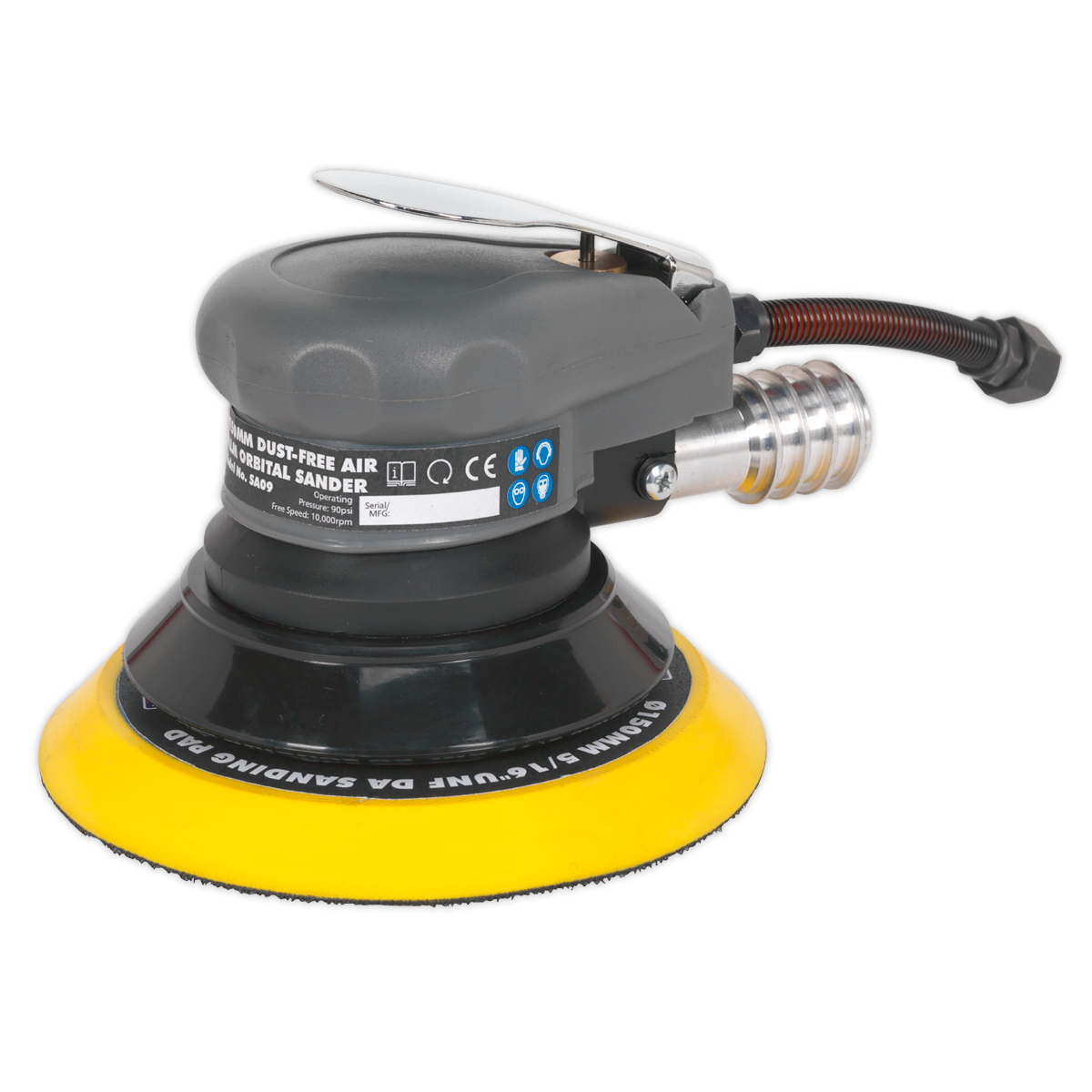 Dust-Free Air Palm Orbital Sander 150mm