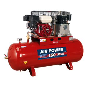 150L Belt Drive Air Compressor with Petrol Engine 6.5hp