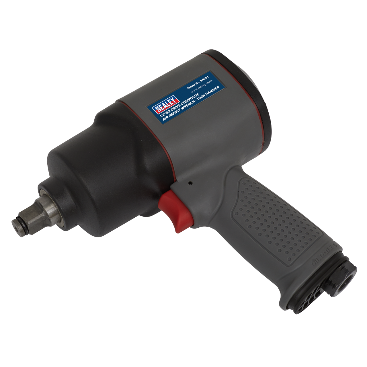 Sealey SA201 Composite Twin Hammer Air Impact Wrench, 1/2" Sq. Drive