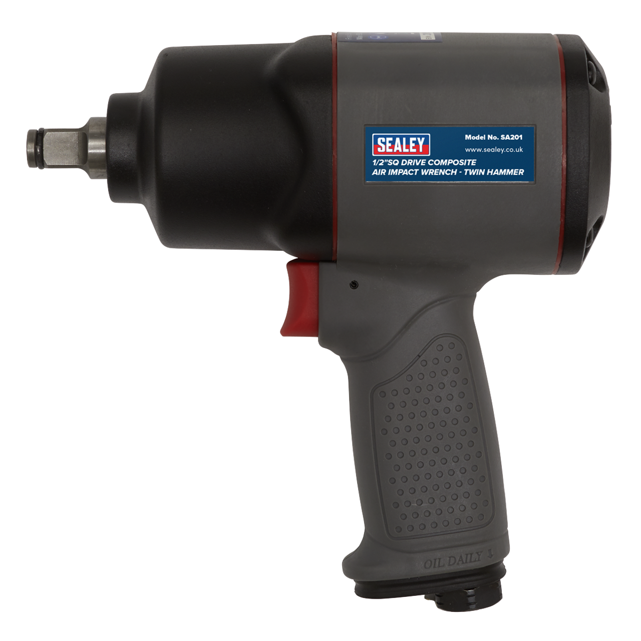 Sealey SA201 Composite Twin Hammer Air Impact Wrench, 1/2" Sq. Drive