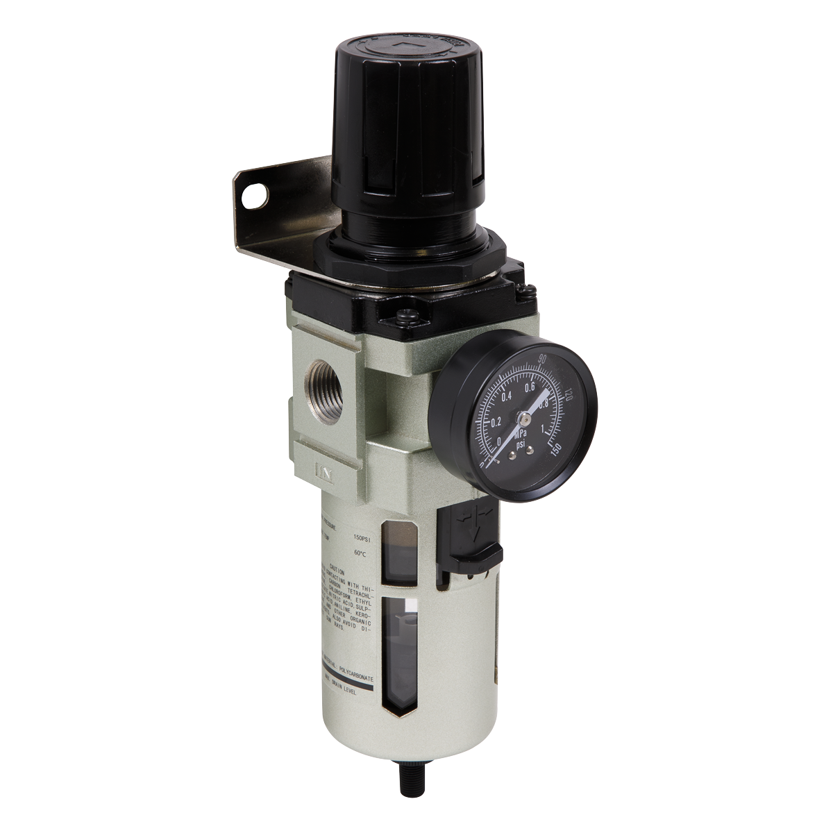 Auto Drain Air Filter/Regulator Max. Airflow 140cfm