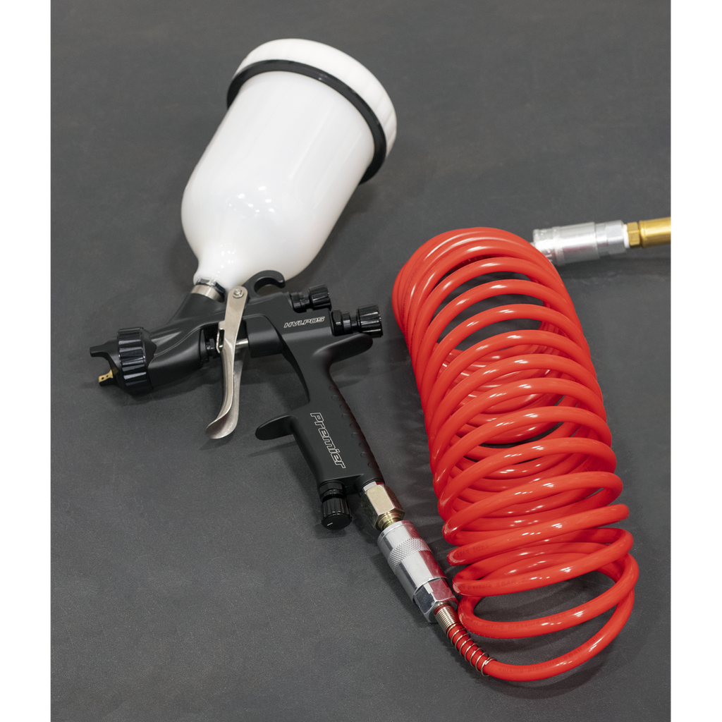 PE Coiled Air Hose with Couplings 5m x 5mm