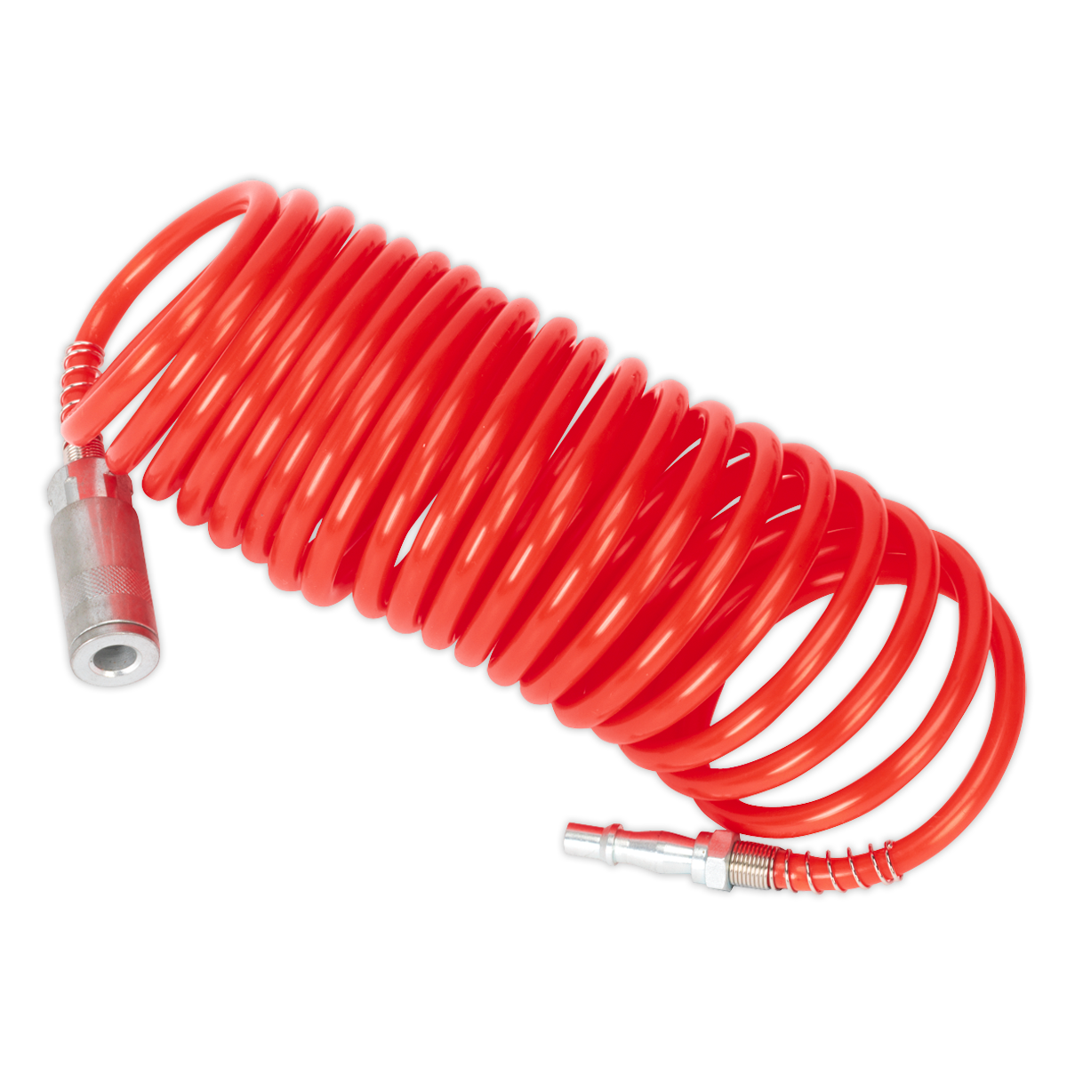 PE Coiled Air Hose with Couplings 5m x 5mm