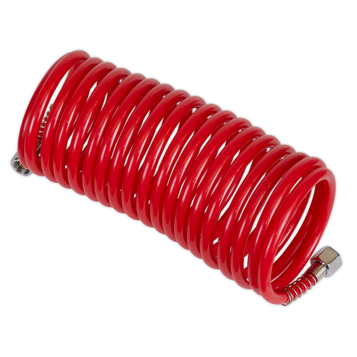 PE Coiled Air Hose with 1/4"BSP Unions 5m x 5mm