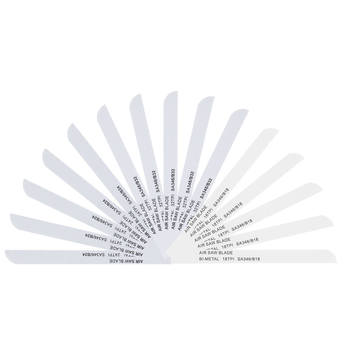 141mm HSS Mixed Air Saw Blades - Pack of 15