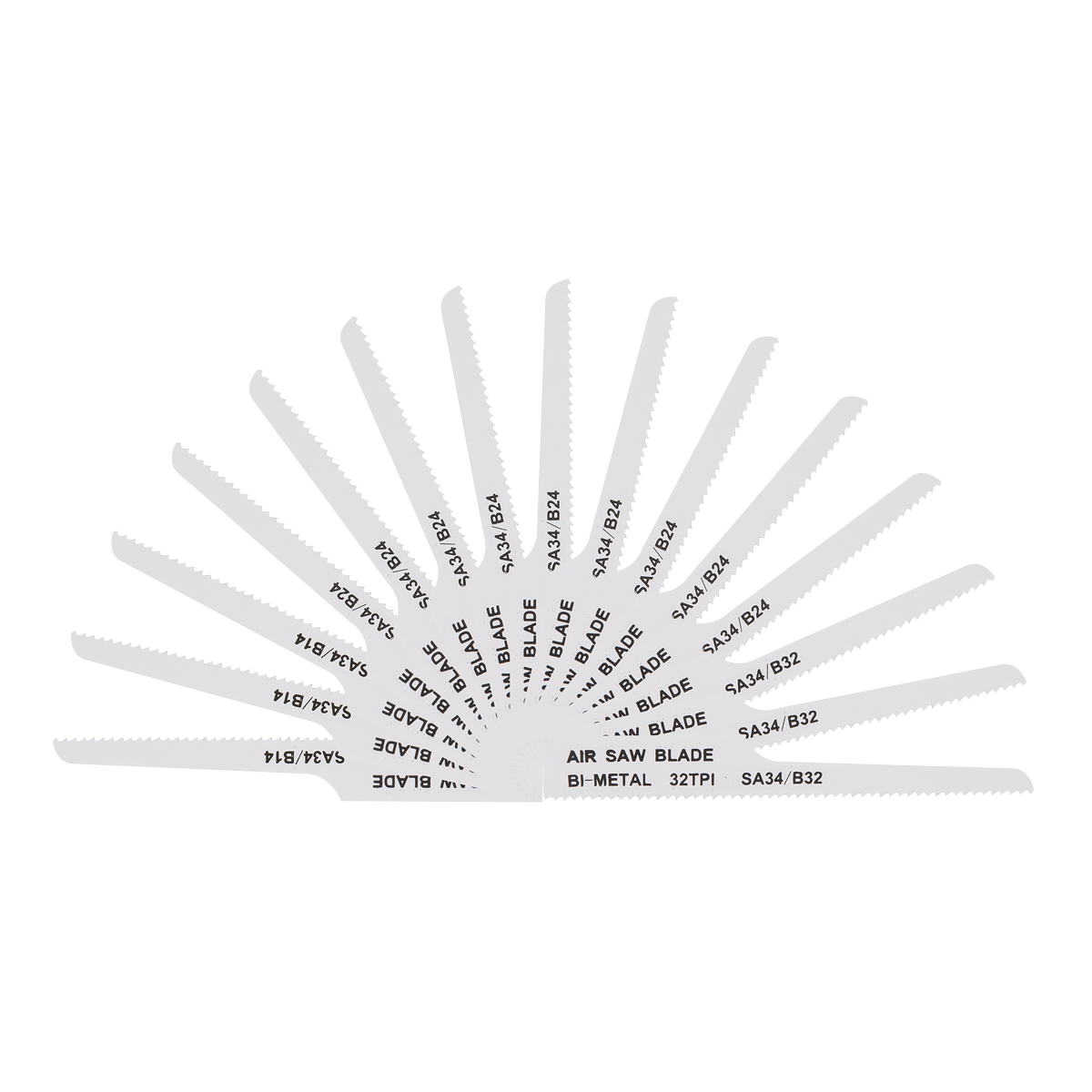 141mm HSS Mixed Air Saw Blades - Pack of 15