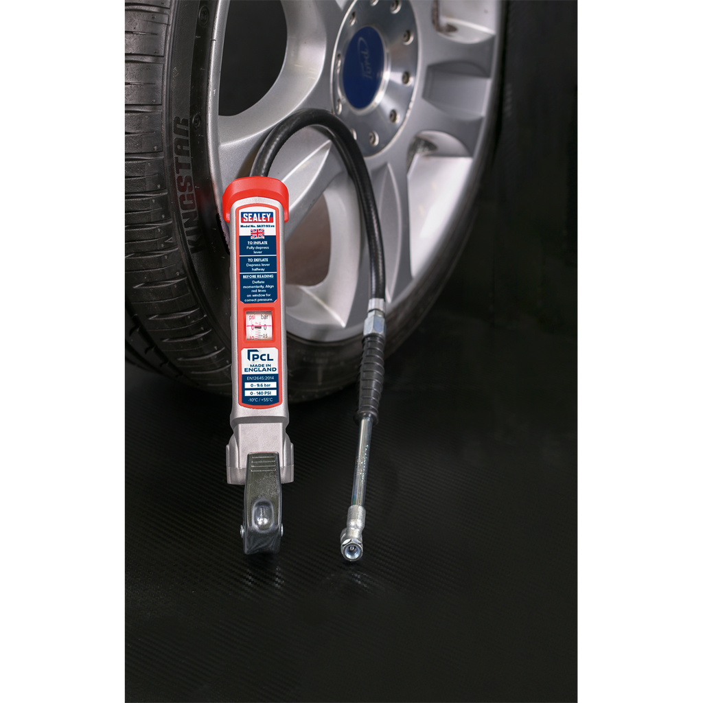 PCL Professional Tyre Inflator with Twin Push-On Connector