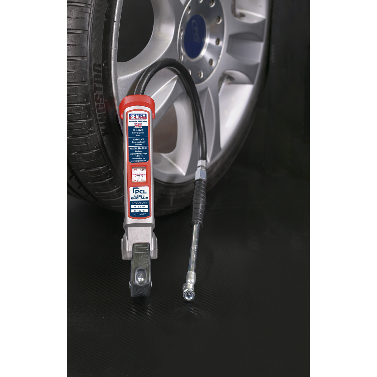 PCL Professional Tyre Inflator with Twin Push-On Connector