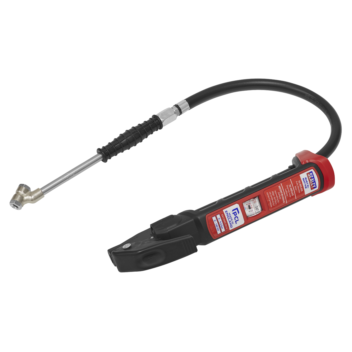 PCL Anodised Tyre Inflator with Twin Push-On Connector