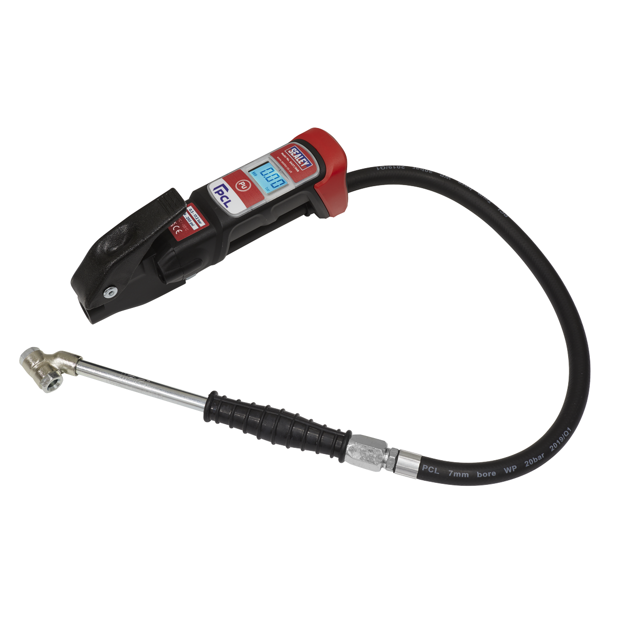 PCL Anodised Digital Tyre Inflator with Twin Push-On Connector